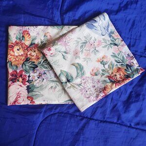 2 Vtg Ralph Lauren Pillow Covers "Allison" Standard 100% Cotton Florals USA Made